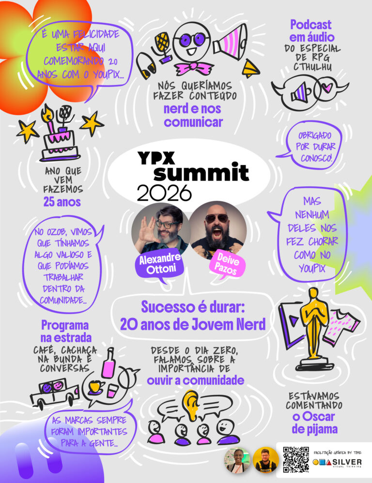 Registro visual sobre comunidades digitais, fandoms e relacionamento entre marcas e público no YOUPIX Summit 2026